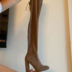 Steve Madden beige over the knee boots. BRAND NEW